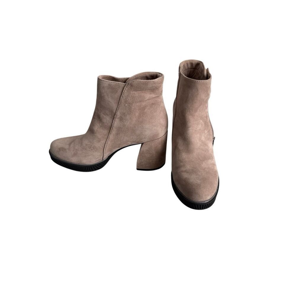 LDP L'Amour Des Pieds Womens Taupe Lanelle Suede Block Heel Ankle Boots Size 9M - Picture 4 of 15